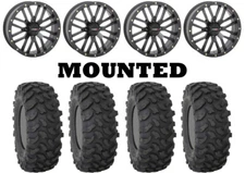 Kit 4 System 3 XTR370 Tires 27x9-14 on System 3 ST-3 Matte Black Wheels 1KXP