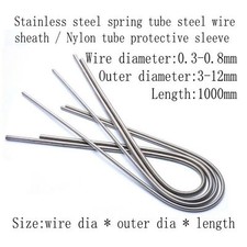 Spring tube steel wire sheath Tubing protection sleeve spring OD 3-12mm L 1000mm