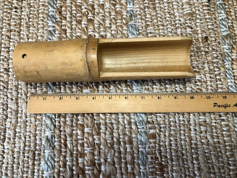 VINTGE BAMBOO SCOOP 10" LONG X 2.5" WIDE