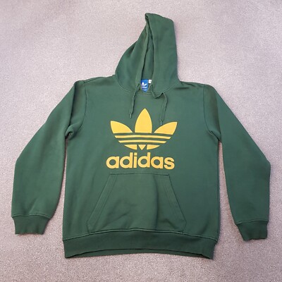 Adidas Mens Hoodie Small Green Trefoil Firebird Originals Rasta