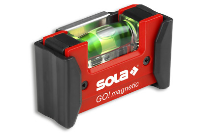 Sola Level GO! MAGNETIC CLIP, with Belt Clip, Compact Spirit Level