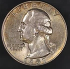 1957 WASHINGTON QUARTER / FRESH FROM AN ORIGINAL COLLECTION-LOT-AA-8230