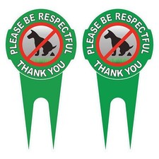 No Pooping Dog Sign with Stake  Double-Sided Yard Sign to Keep Lawns Clean