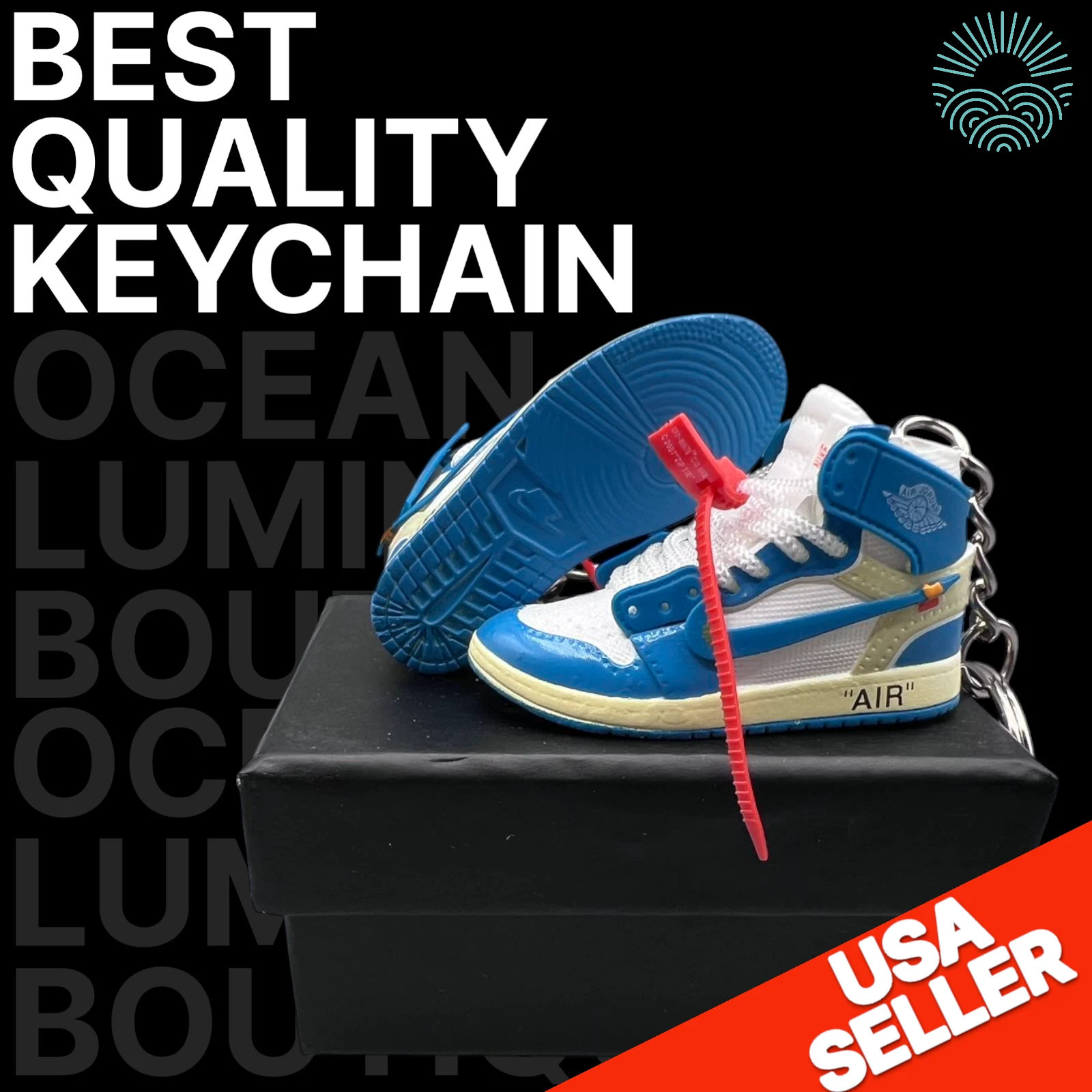Porte clés Mini Baskets Air Jordan 3D, Baskets Basket de Collection, Options Boîte