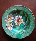 Antique 1900s Wedgewood Water Lily soup bowl 8.25” Rare Green Etruria, England