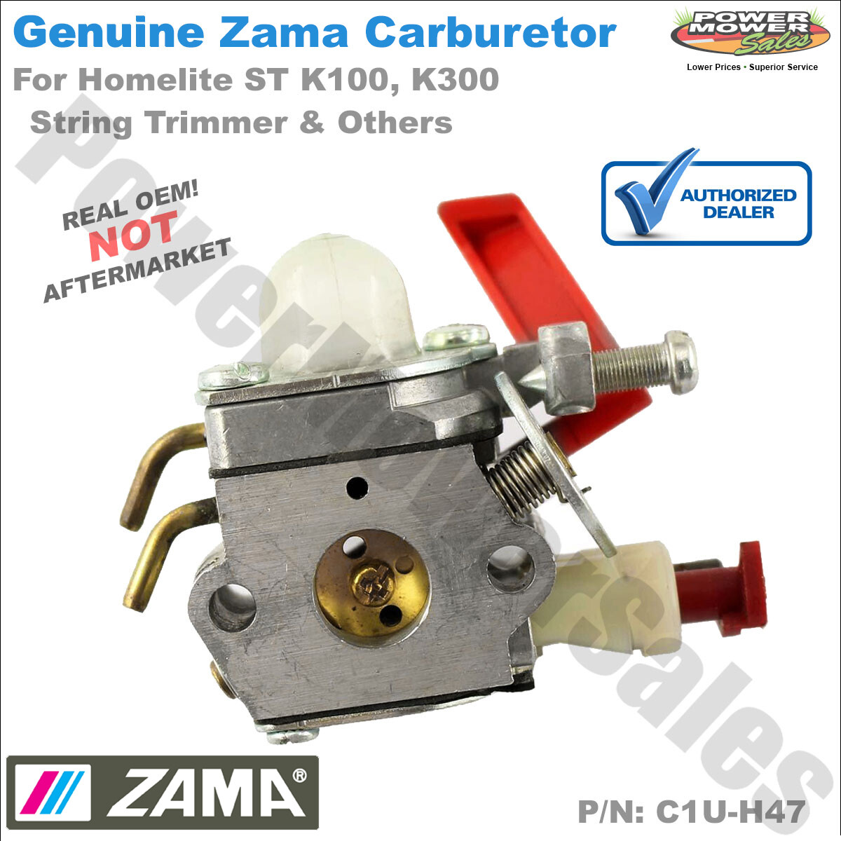 Zama Carburetor C1U-H47 for Homelite ST K100, K300 String Trimmers