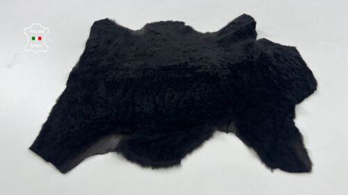 VERY DARK BROWN Short HAIR On sheepskin Shearling Leather fur 16"x22" #C1187 - Picture 2 of 7