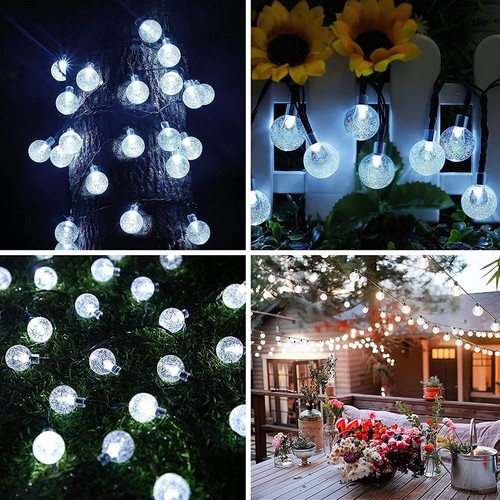 Solar Outdoor String Lights Solar Powered Patio Lights Garden Yard Porch Wedding - Picture 34 of 58