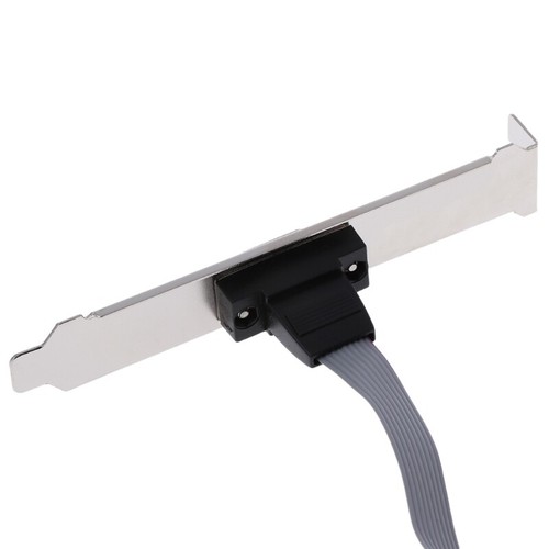 PC Motherboard COM Port Serial 9Pin DB9 RS232 Ribbon Cable Connector Bracket - Photo 6/10