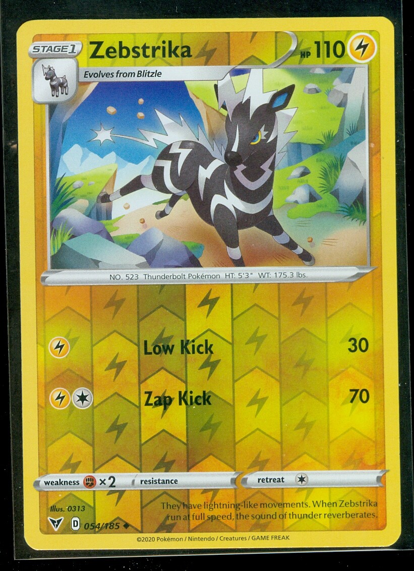 Pokemon ZEBSTRIKA 054/185 Vivid Voltage - Rev Holo - - MINT | eBay