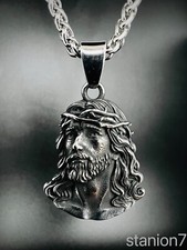 Jesus Christus Anhänger Edelstahl Kette Religion Kreuz Glaube Schmuck Biker 307A