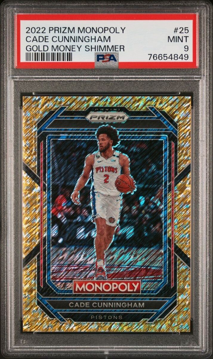 2022-23 Panini Prizm Monopoly Cade Cunningham #25 Gold Money 2022-23 Panini Prizm Monopoly Cade Cunningham #25 Gold Money