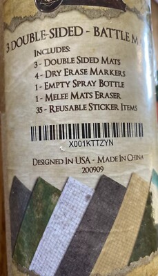 Melee Mats DND Map Starter Kit for Dungeons & Dragons Game - 24  x 36'' 3 Pack 