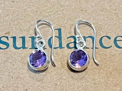 118 $ NEU Sundance 1" AMETHYST Februar Geburtsstein Sterlingsilber Ohrringe Ohrhänger - Bild 10 von 14