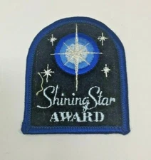PATCH GSA Girl Scouts Shining Star Award Black Blue Sun 