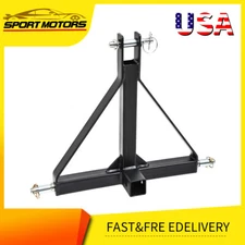 3Pt Trailer Hitch W/ 2'' Receiver Tow Drawbar Adapter for Cat 1 Tractor 3 Point