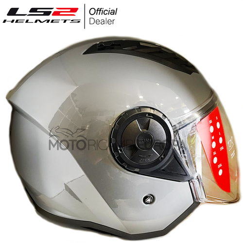 Casco Jet LS2 OF616 Airflow II 2 Nardo Grey Interno Removibile Prese D'Aria - Foto 3 di 6