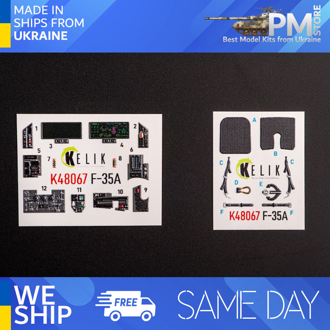 Kelik K48067 1/48 F35A interior 3D decals for Tamiya kit Aircraft accessories eBay