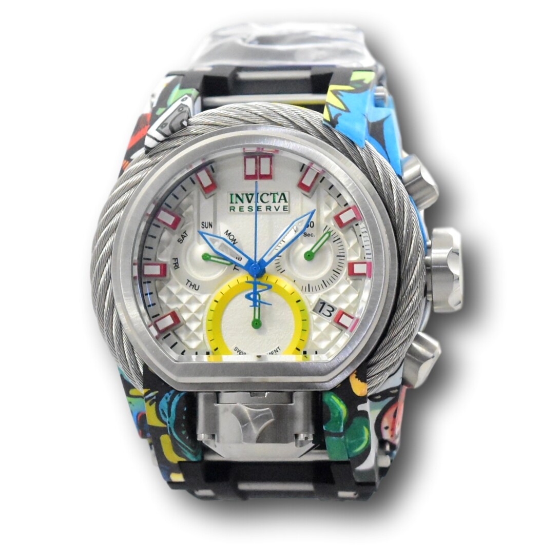 Invicta Reserve Bolt Zeus Magnum 52mm Graffiti Hydroplated Chrono