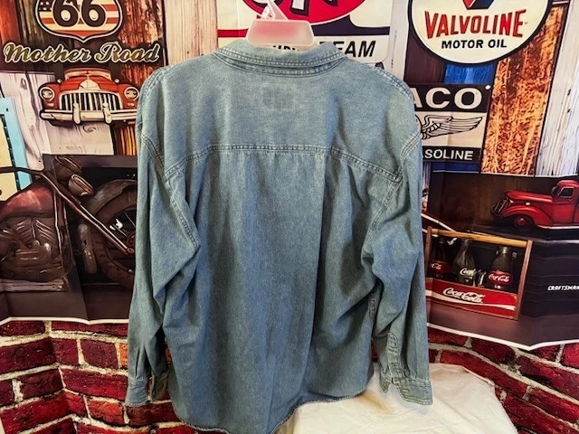 North Carolina A&T Aggies Twin City Alumni Chapter Vintage Denim Shirt Size XL - Image 4 of 4