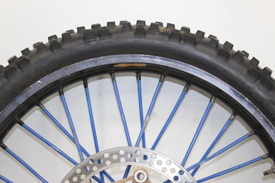 2005 05 YAMAHA YZ250F YZ 250F FRONT WHEEL RIM TIRE HUB SPOKES - Image 3 of 4
