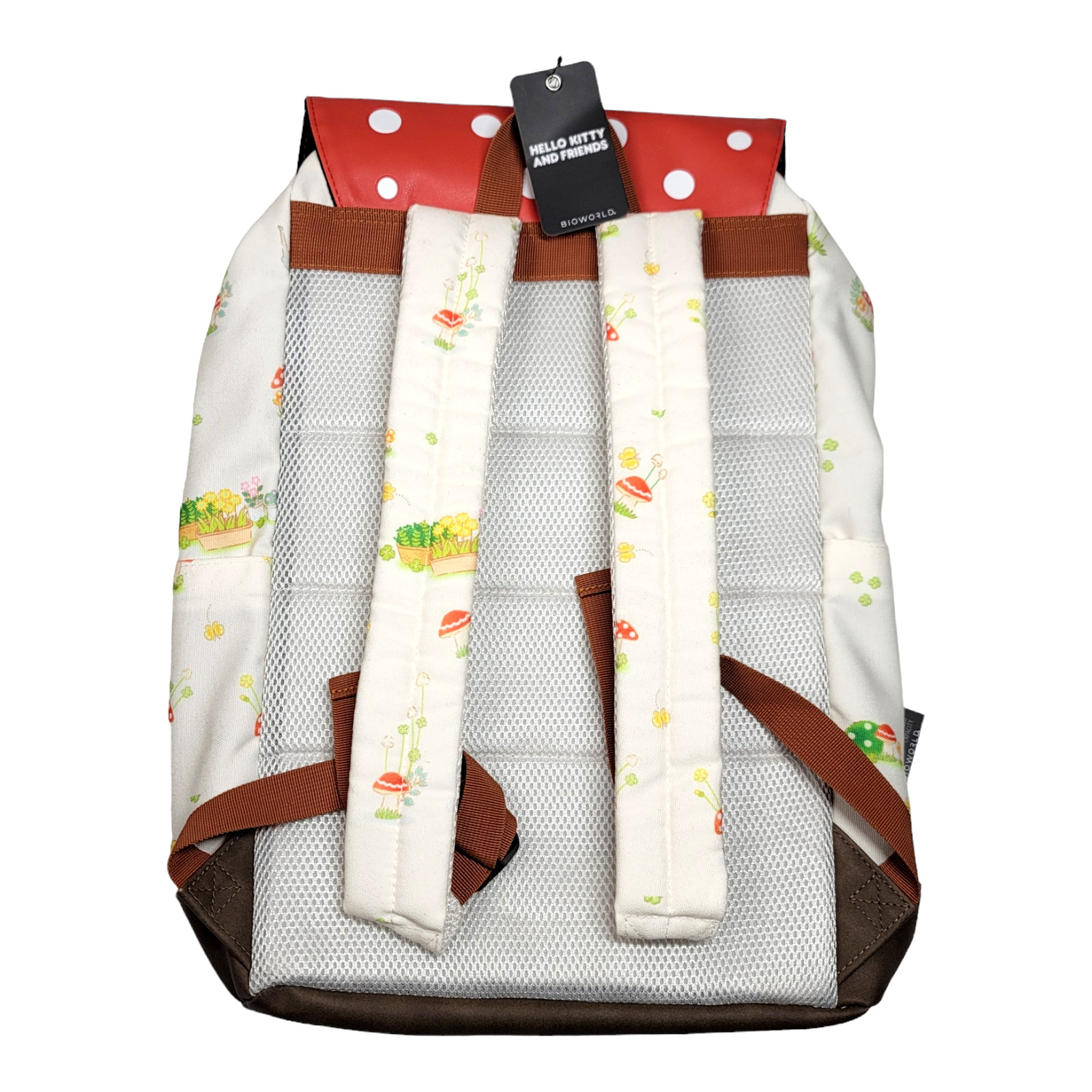 Bioworld Hello Kitty Mushroom House Slouch Backpack Laptop Bag Sanrio NWT