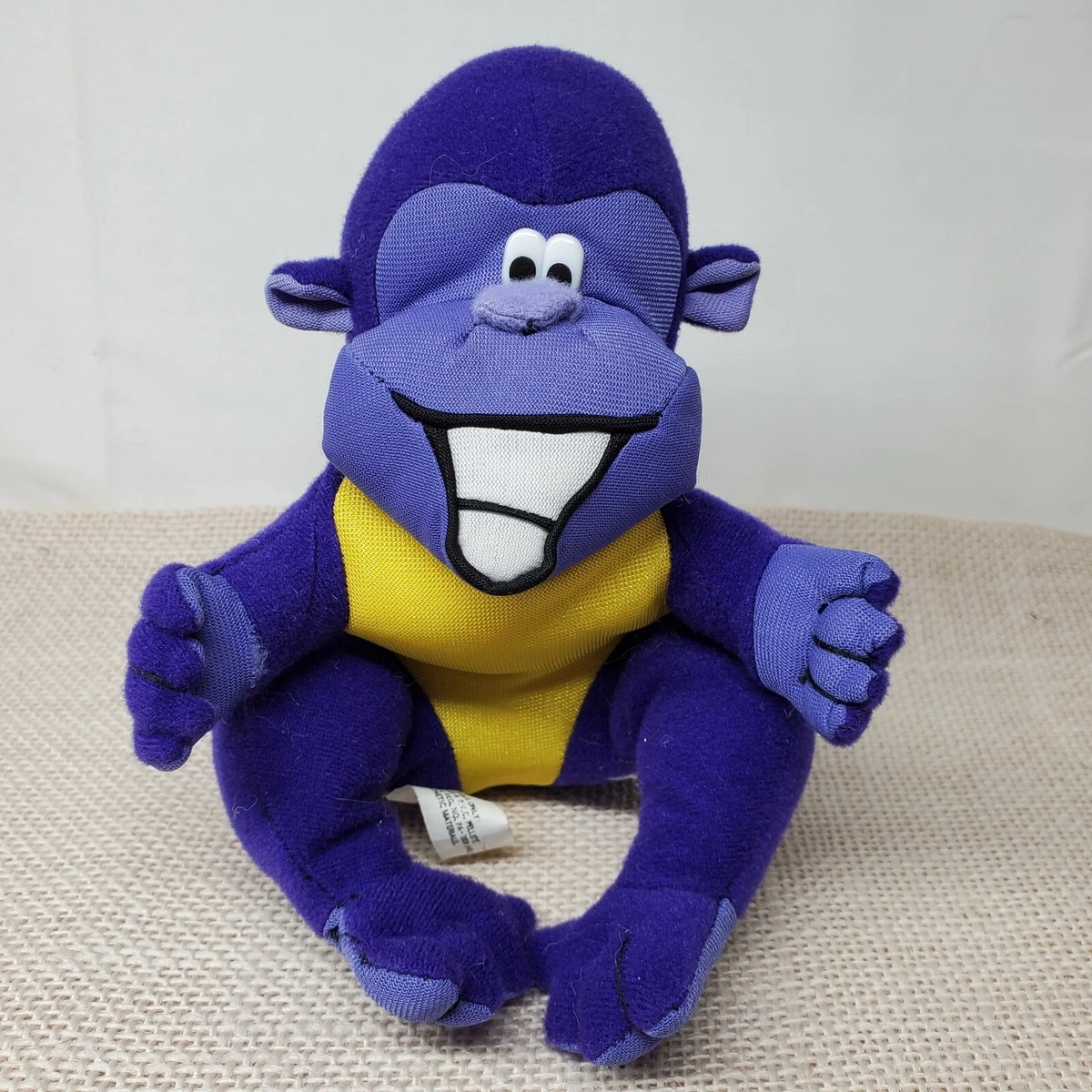 1998 Zyrtec Purple Gorilla Plush Bean Bag Stuffed Animal Toy