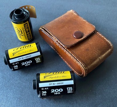 3 Vintage - Color - Negativfilm - 200 ASA - KB 135-36 + Ledertasche Farbfilm
