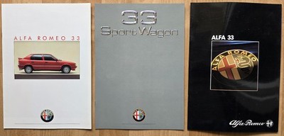 ALFA ROMEO 33 - 80er Jahre - Prospekt Brochure - SET mit 3 Prospekten