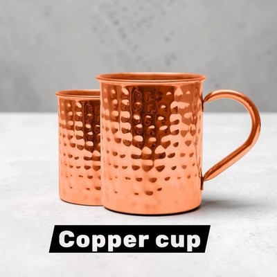 Kupfer Tassen Teebecher Luxus Handarbeit Weinbecher, Kupfer Wassertasse Cocktail