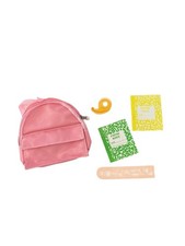 Doll Mini Pink Backpack Doll Accessory Set Toy Phone Books Tape Ruler Small Bag