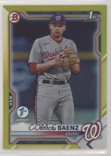 2021 Bowman Draft 1st Edition Yellow Foil 27/75 Dustin Saenz #BD-14 0m7o