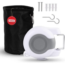 2x13m Double Retractable Washing line Outdoor, Heavy Duty Extendable with pegbag