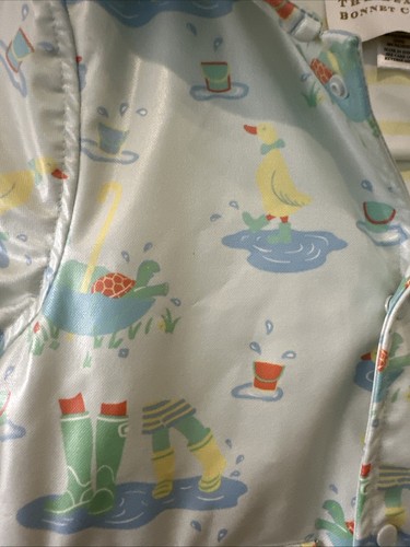 The Beaufort Bonnet Co Raincoat Girls Size 5 Pale Blue W/ducks, Turtles, Rain - Picture 3 of 8