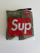 Supreme Hanes Crew Socks 4 Pack Size 6-12US Olive Green Brand New Fast Shipping