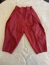 Vintage Red Boys Pants Pleated Button Pockets Red 3T (1980s)