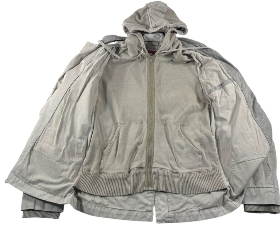 SONNETI Hybrid Style Blazer 2 in 1 Beige Hooded Jacket Sz M Retro 2005 Mens Mint - product detail image 2