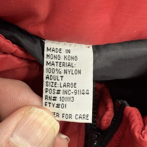 Vintage Marlboro Qulited Puffer Vest Guts Grit Gear Red Large Nylon 2003. - Afbeelding 8 van 8