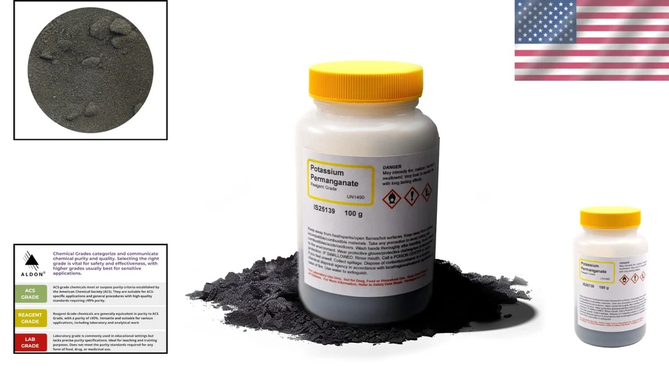 Reagent Grade Potassium Permanganate 100g - Pure Chemical, High Quality - Image 2 of 4