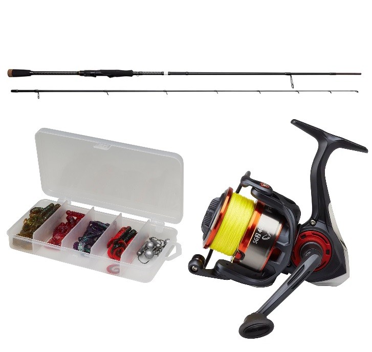 Savage Gear SG2 Allround Combo 2,21m / 7-23g Spinnrute Rolle Schnur Köder