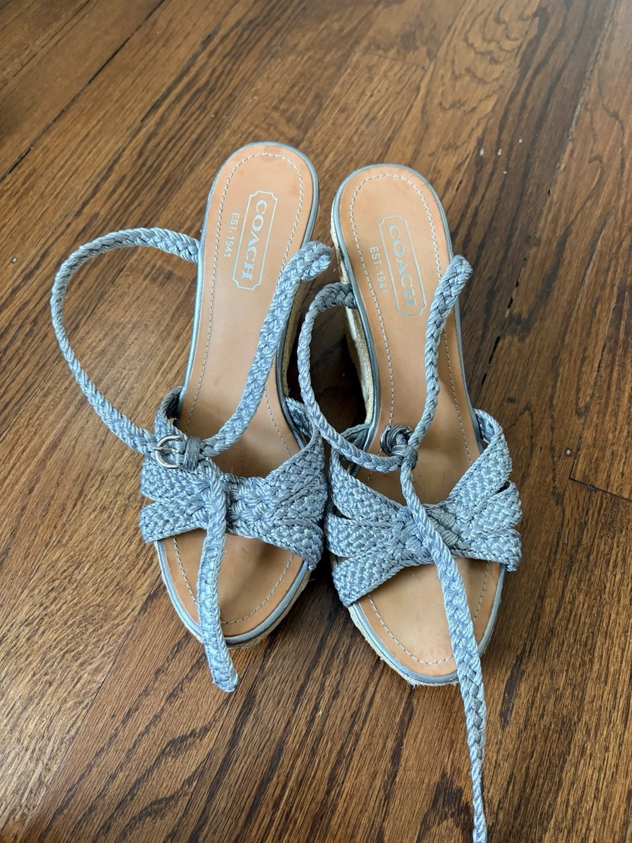 Coach Silver Sandals & Flip Flops for Women for sale | eBay