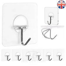 VDL 1~100 Self Adhesive Hook Strong Sticky Hooks Heavy Duty Wall Seamless Hook