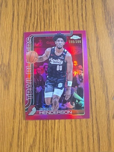 2025 Topps Chrome Basketball Magenta Refractor Scoot Henderson #166