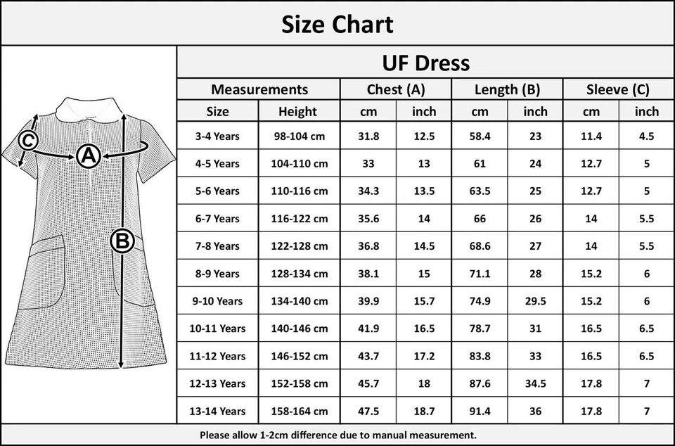 Robe D'École À Carreaux Pour Filles À Manches Courtes Avec Zip Et Scrunchies - Photo 2/2