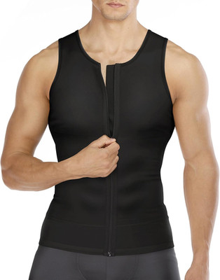 Wonderience Compression Shirts for Men Undershirts Slimming Body Shaper Waist Tr