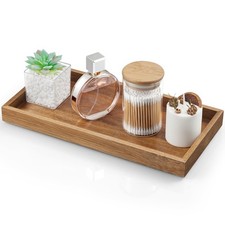 ALELION 13" Bathroom Vanity Tray for Counter Acacia Wood Decorative Tray for...