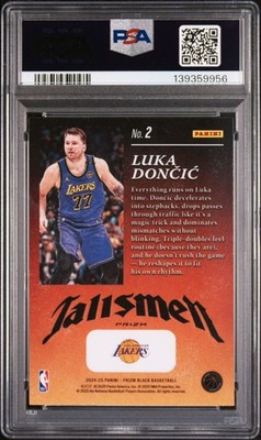 2024-25 Panini Prizm Black - Talismen Luka Dončić #2 Silver Prizm
