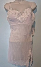 NWT Linea Donatella Light Pink Nightgown  Panty Set Beaded Size Large