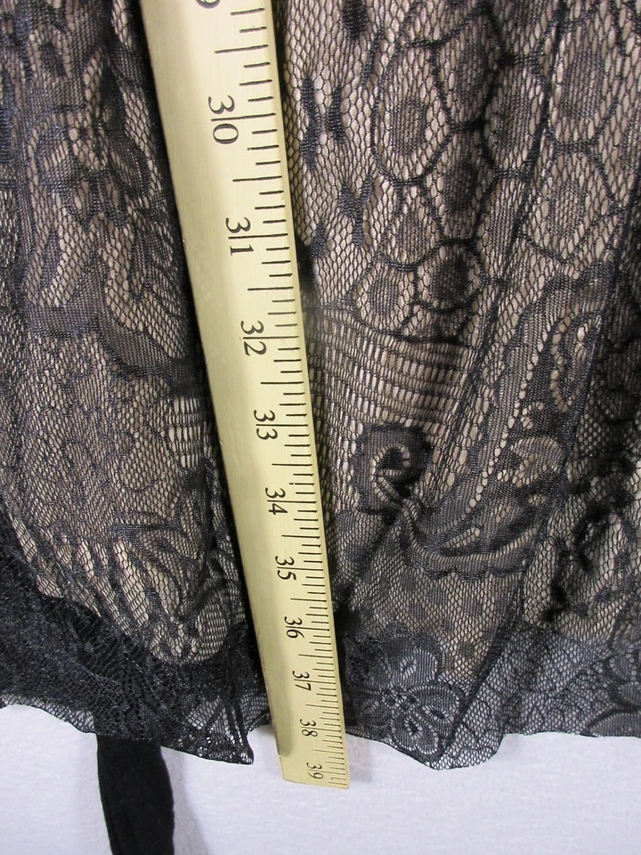 Vestido polar de encaje ajustable Forever 21 para mujer cuello en V sin mangas talla M negro Foto 3 de 4