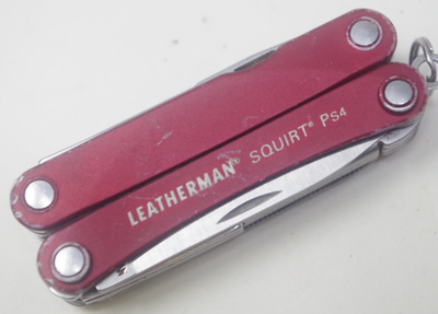 Retired Red Supreme Leatherman Squirt PS4 Multi-Tool Pocket Knife